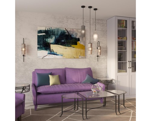 5017/1 MODERN ODL23 335 черный/белый матовый металл/стекло Подвес E14 1*40W PIMPA