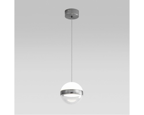 5037/9L L-VISION ODL24 389 никель/прозрачн/молочный/металл/акрил Подвес LED 9W 4000K 480лм RONI