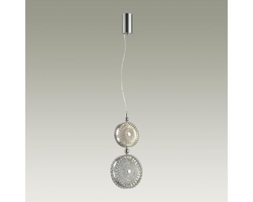 5416/13LC L-VISION ODL_EX23 10 хром/св.серый/коричневый металл/стекло Подвес LED 13W 4000K CARAMELLA