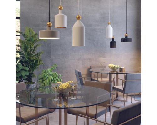 Подвес Odeon Light 4087/1 Bolli белый/золотой E27 1*40 Вт