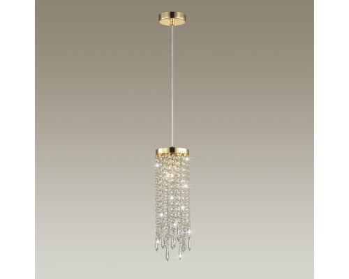 5028/1 MODERN ODL23 431 золотой/прозрачный металл/хрусталь Подвес E14 1*40W CHOKKA