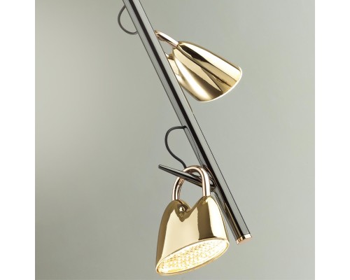 5002/17L L-VISION ODL23 285 черный хром/золотой/ металл/акрил Подвес LED 17W 3000K MALPA