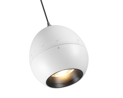 359341 OVER NT24 000 белый Светильник подвесной с механизмом регулировки высоты, провод 2м IP20 LED 7W 3000K 760Лм 170-265V SFERO