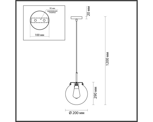 4590/1 SUSPENTIONI LN21 199 никель Подвес E27 60W 220V TREVOR