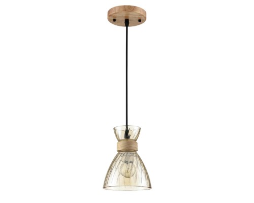 8051/1A SUSPENTIONI LN25 309 дерево/амбер металл/стекло Подвесной светильник E27 1*60W 220V MIRABELA