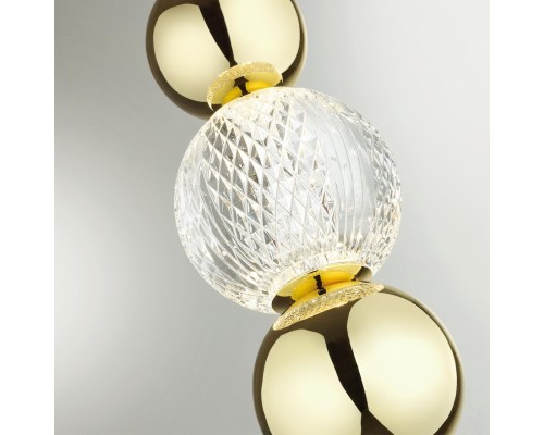 5008/7LA L-VISION ODL23 419 золотой/прозрачный/металл/акрил Подвес LED 7W 4000K 300Лм CRYSTAL