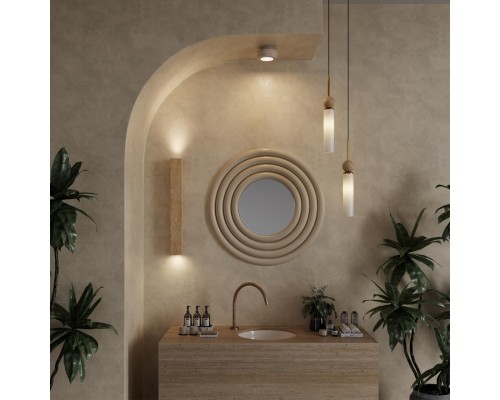 6625/1 MIDCENT ODL25 Подвесной светильник бежевый/металл/травертин IP20 1*E14 40W 220V LOLLA