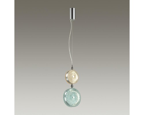 5416/13LD L-VISION ODL_EX23 10 хром/желтый/голубой металл/стекло Подвес LED 13W 4000K CARAMELLA