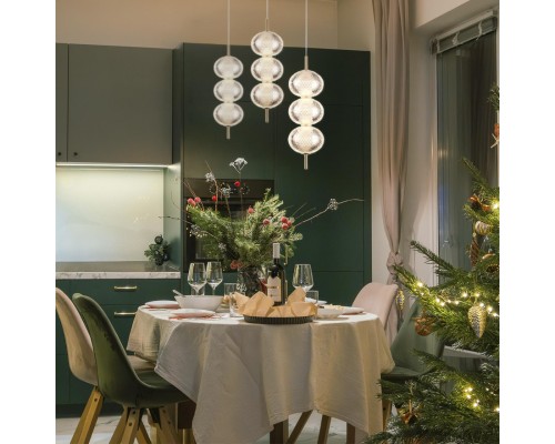 6577/18L LEDIO LN24 золото/прозрачный/металл/пластик Подвес LED 18W 220V CAPRICE