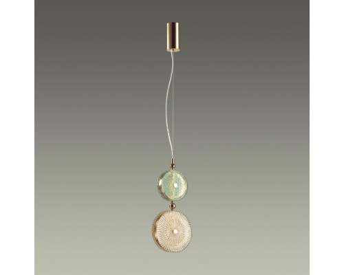 5412/13LC L-VISION ODL_EX23 8 золотой/зеленый/желтый металл/стекло Подвес LED 13W 4000K CARAMELLA