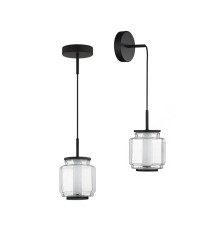 5409/5L HIGHTECH ODL_EX24 37 черный/прозрачный/металл/стекло/акрил Подвесной светильник LED 5W 3000K 304Лм JAM