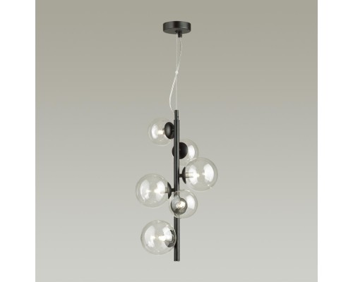 4818/6 MODERN ODL21 201 черный/прозрачный Подвес G9 6*40W TOVI