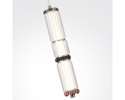 5456/12L L-VISION ODL_EX26 045 темный сатин.никель/терракот/черный Подвес LED 12W 4000K COLLIER