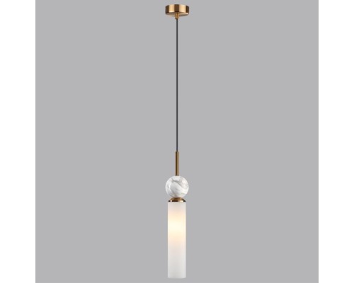 4359/1 MIDCENT ODL25 Подвесной светильник под латунь/металл/стекло/белый мрамор IP20 1*E14 40W 220V LOLLA