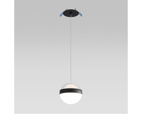 5075/12L L-VISION ODL24 389 черный/прозрачн./молочный/металл/акрил Подвес LED 12W 4000K 600лм RONI