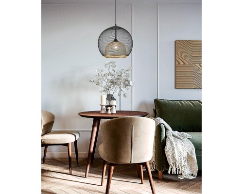 8052/1A SUSPENTIONI LN25 315 черный/черный, золото металл/металл Подвесной светильник E27 1*60W 220V LEONELA