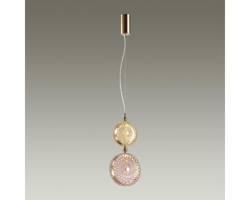 5412/13LA L-VISION ODL_EX23 8 золотой/желтый/розовый металл/стекло Подвес LED 13W 4000K CARAMELLA