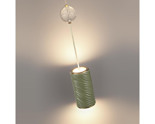 5450/18LA L-VISION ODL_EX26 зеленый/никель/металл/керамика/хрусталь/акрил Подвес LED 18W 2000К/3000K/4000K RIVIERA