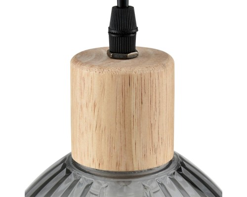 8053/1A SUSPENTIONI LN25 310 дерево/смоки металл/стекло Подвесной светильник E27 1*60W 220V NATANA