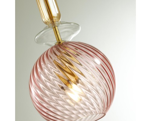 4862/1 PENDANT ODL21 286 розовый/золото Подвес E27 1*60W BELLA