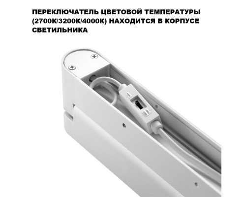 359802 OVER NT25 400 белый Светильник накладной с перекл. цв. температуры IP20 LED 24W 180-265V 2700К/3200К/4000К ITER