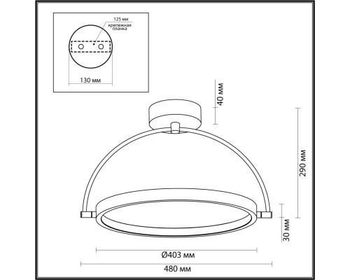 6627/36CL MIDCENT ODL24 151 античная бронза/металл/акрил Потолочный светильник поворотный град IP20 LED 36W 3000K 220V SOLARIS