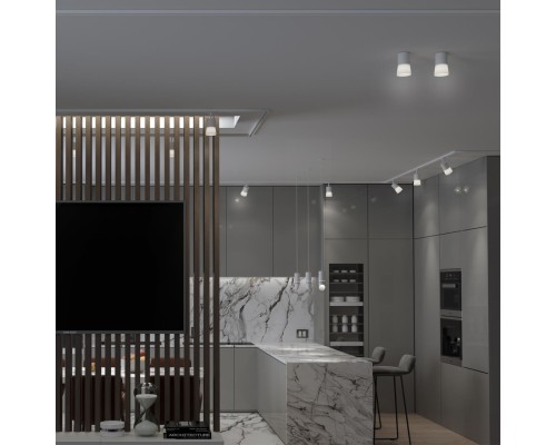 370901 OVER NT22 белый Светильник накладной IP20 GU10 9W 220V ELINA