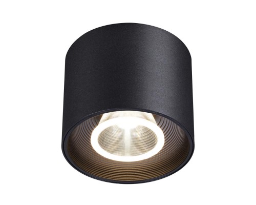 358792 OVER NT21 149 черный Светильник накладной светодиодный IP20 LED 15W 4000K 1600Лм 110-265V BIND