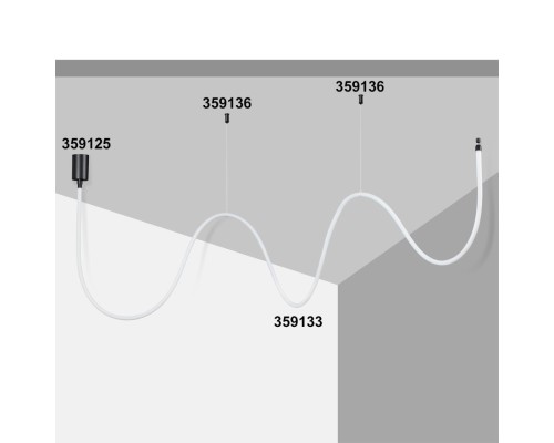 359125 KONST NT23 190 черный База для накладного монтажа светильников 359128-359133 IP20 15-40W 170-265V RAMO