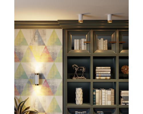 4286/1C HIGHTECH ODL22 213 белый/золотистый/металл Потолочный светильник IP20 LED GU10 max 10W AD ASTRUM