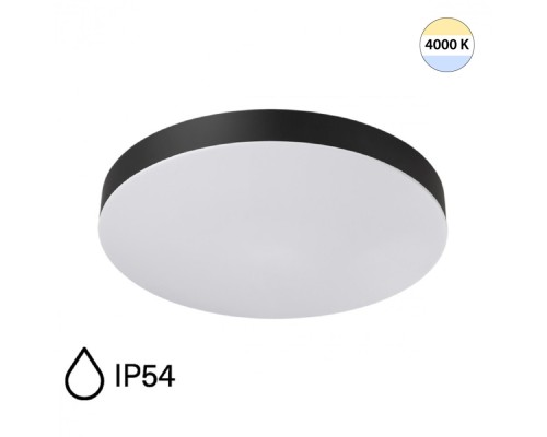 7760/36L MITRA LED SN Светильник пластик/белый/черный LED 36Вт 4000K D400 IP54 GAMMA