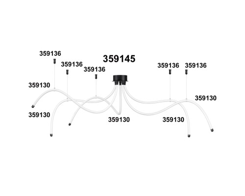 359145 KONST NT23 191 черный База для накладного монтажа светильников 359128-359133 IP20 70-200W 170-265V RAMO
