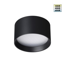 359595 OVER NT25 000 черный Светильник накладной светодиодный с переключ. цв. температуры IP20 LED 12W 220-240V 3000К\4000К\6000К ORBIS