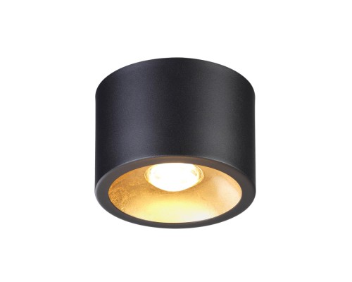 6669/1CL HIGHTECH ODL19 275 черный с золотым фоль-м Потолочной накладной светильник LED GU10 1*7W 220V GLASGOW (вместо 3878/1CL)