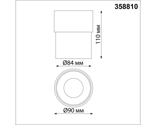 358810 OVER NT21 150 матовое золото Светильник накладной светодиодный IP20 LED 10W 850Лм 4000K 220V GESSO
