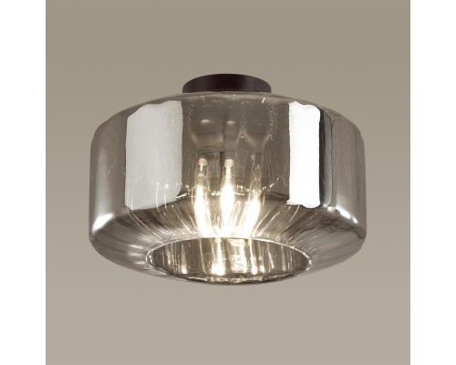 4746/1C PENDANT ODL21 409 дымчатый/черный Светильник потолочный E27 1*60W BINGA