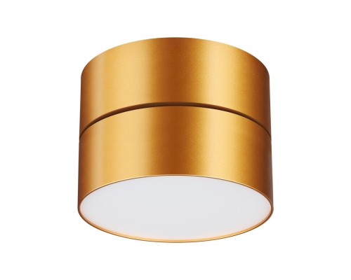 358751 OVER NT21 148 матовое золото Светильник накладной светодиодный IP20 LED 24W 4000K 2100Лм 100-265V PROMETA