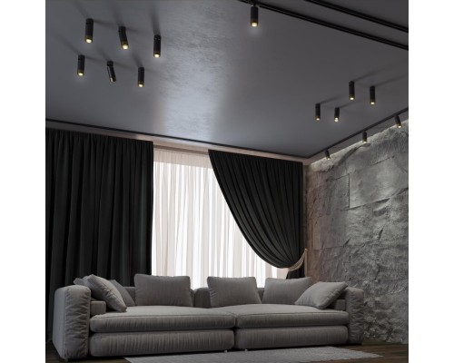 370871 OVER NT22 168 черный/золото Светильник накладной IP20 GU10 9W 220V SLIM