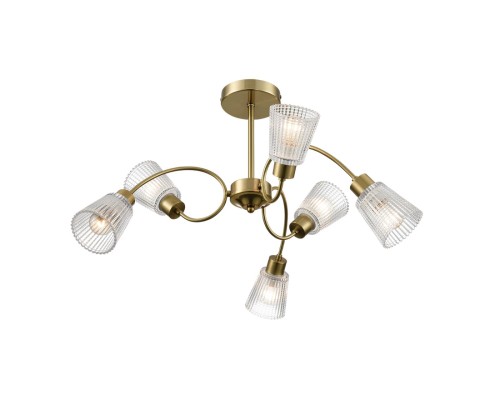 8154/6C COMFI LN25 медный/прозрачный, металл/стекло Потолочный светильник Е14 6*40W 220V IMANA