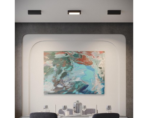 359799 OVER NT25 400 черный Светильник накладной с переключ. цв. температуры IP20 LED 12W 180-265V 2700К/3200К/4000К ITER