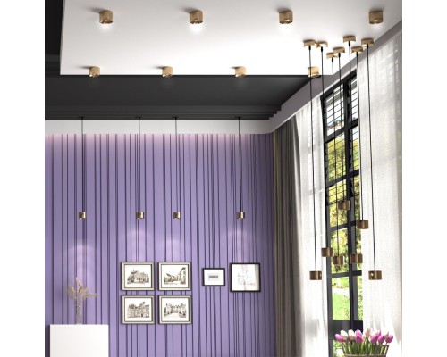 358669 OVER NT21 146 золото Светильник накладной светодиодный IP20 LED 4000К 12W 220V PATERA