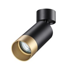 370871 OVER NT22 168 черный/золото Светильник накладной IP20 GU10 9W 220V SLIM