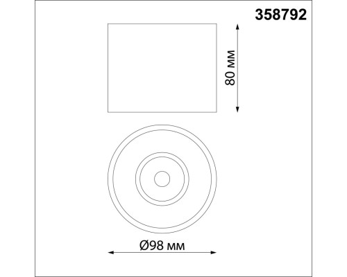 358792 OVER NT21 149 черный Светильник накладной светодиодный IP20 LED 15W 4000K 1600Лм 110-265V BIND