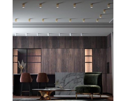 370734 OVER NT21 156 золото Светильник накладной IP20 GU10 9W 235V ELINA