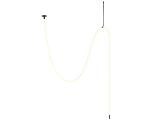 4391/40CL HIGHTECH ODL24 139 черный/металл/канат Потолочный св-к встраиваемый (2 крепления и крючок в комплекте) IP20 LED 40W 1580Лм 4000K CORDA