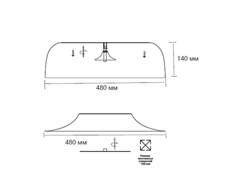 7690/65L AVRA LED SN 18 Светильник металл/акрил/белый LED 65Вт 4000K D480 IP20 CONFY