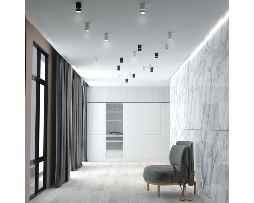 370731 OVER NT21 156 черный Светильник накладной IP20 GU10 9W 235V ELINA