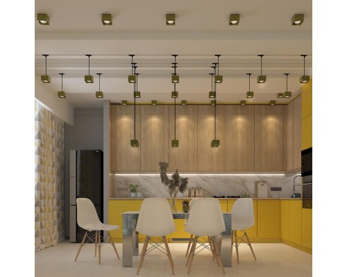 358670 OVER NT21 146 золото Светильник накладной светодиодный IP20 LED 4000К 12W 220V PATERA