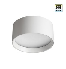 359596 OVER NT25 000 белый Светильник накладной светодиодный с переключ. цв. температуры IP20 LED 18W 220-240V 3000К\4000К\6000К ORBIS