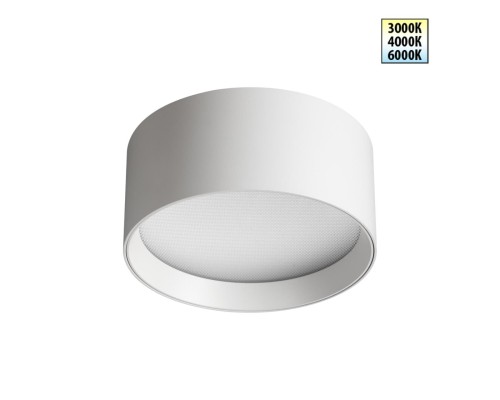 359596 OVER NT25 000 белый Светильник накладной светодиодный с переключ. цв. температуры IP20 LED 18W 220-240V 3000К\4000К\6000К ORBIS